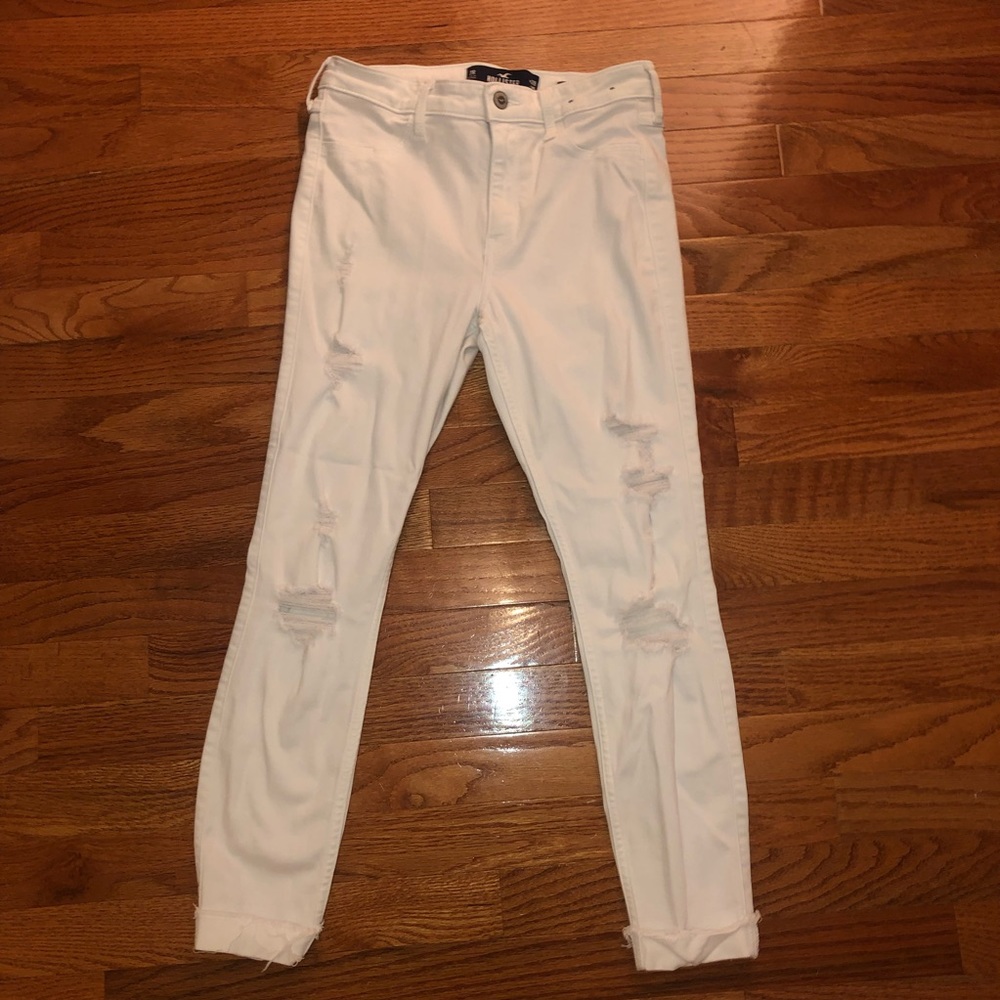 Hollister White High-Rise Skinny Jean